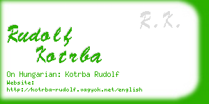 rudolf kotrba business card